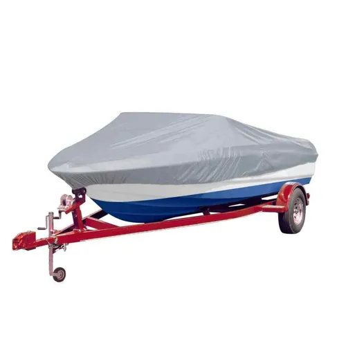 vidaXL Bootspersenning Grau 610-671 cm - Hochwertige Bootsabdeckung aus reißfestem, schimmelresistentem Polyester, ideal für Lagerung und Festmachen. Schützt Ihr Boot effektiv im Sommer und Winter.