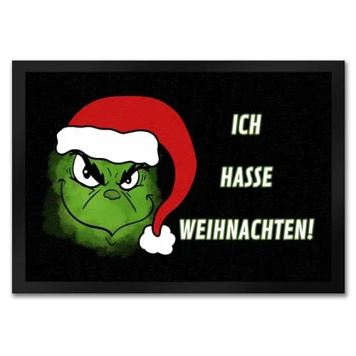 speecheese Ich Hasse Weihnachten Fußmatte in 35x50 cm mit Spruch EIN Türvorleger für alle die Weihnachten Nicht mögen Weihnachtliche Motiv Fußabtreter Türmatte Junge Männer witzige Nikolaus