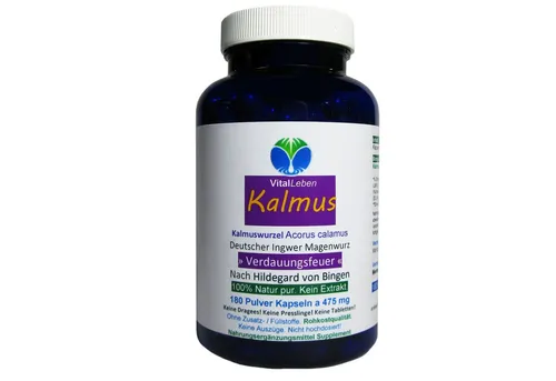 VitalLeben Kalmus-Wurzel Magenwurz Magen Bitter(stoffe) Verdauung Stoffwechsel Kapseln, 1 er Dose à 180 St., 85.5 g