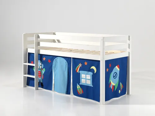 Spielbett Pino mit Textilset Vorhang 