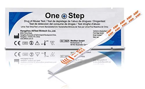 One+Step Drogenschnelltest I Urintestreifen I Drogentest I Schnelltest zur Bestimmung von Amphetamin 5 x