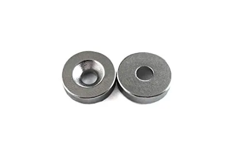 Ringmagnet, Magnet zum Anschrauben - Magnet mit Bohrloch - vernickelt, Ø 12 mm - 20 Stück