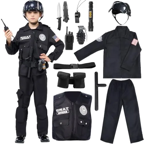Spooktacular Creations Halloween SWAT Officer Kostüm Pretend für Kinder