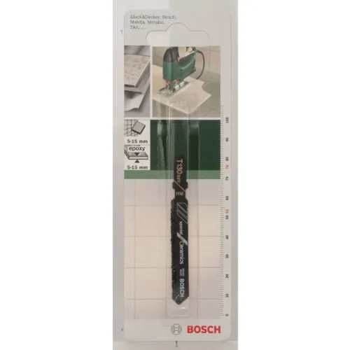Bosch Accessories Stichsägeblatt T 130 RIFF Special for Ceramics (für weiche Fliesen, 76mm, Zubehör Stichsäge)