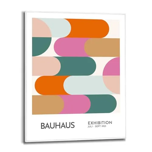 REINDERS Gerahmtes Bild, Bauhaus Style, Wohnzimmer, Poster, Wanddeko, Room Decor, MDF, Mehrfarbig, 50 x 40