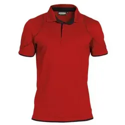 DASSY Orbital Poloshirt 710011 6674 ROT/SCHWARZ Gr. S