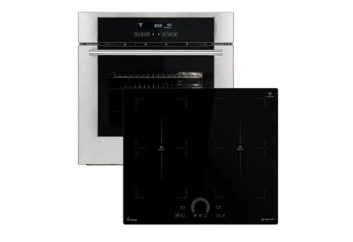 Autarkes Herdset: 60cm Einbaubackofen EB8015ED + 59cm Induktionskochfeld IH85904FZ - Herdsets mit Grill, Heißluft und Automatik-Timer für perfektes Kochen und Backen. Genießen Sie die Vorteile der 2-fach Wärmeschutzverglasung und Teleskopauszüge.