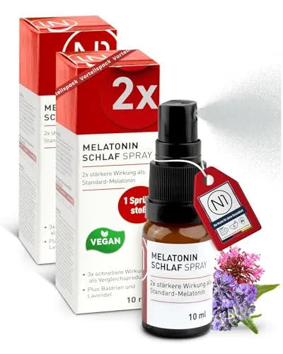 N1 Melatonin Spray – Schneller Einschlafen mit Baldrian & Lavendel - Das N1 Melatonin Spray bietet eine einfache Möglichkeit, schneller einzuschlafen. Mit 0,5 mg bioverfügbarem Melatonin pro Sprühstoß und natürlichen Inhaltsstoffen wie Baldrian und Lavendel für entspannende Nächte.