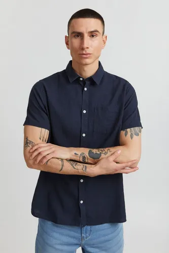 Solid SDAllan SS SH Herren Kurzarmhemd - Herrenhemden aus Leinenmix, ideal für stylische Casual-Looks und nachhaltig produziert mit recycelten Materialien.