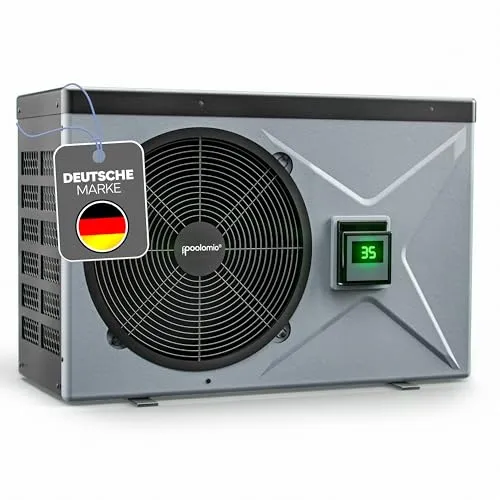 poolomio® Wärmepumpe Pool 55–70m³ NET Inverter 10 | Ultra-Leise Poolheizung mit WiFi | Energieeffiziente Heizung (COP 13,40) für Swimmingpool | DC Full Inverter bis 11,6kW, -10°C Betrieb Soft Start