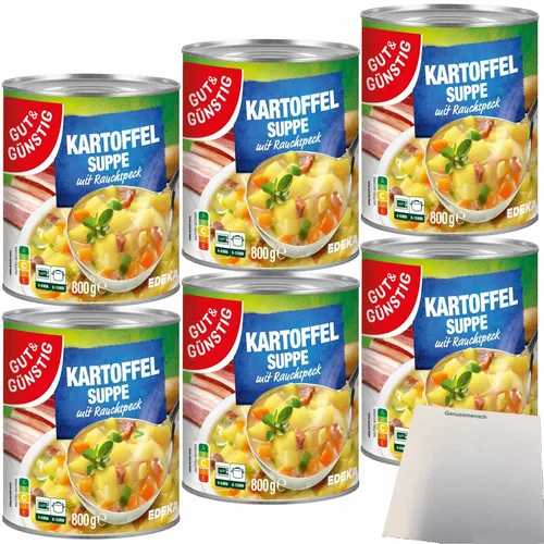 Gut&Günstig Kartoffelsuppe mit saftigem Rauchspeck 6er Pack 6x800g Dose usy