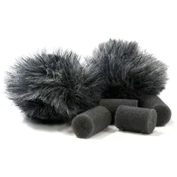 Rycote Windschutz für Lavalier, grau - Windschutz für Mikrofone, kombiniert Schaumstoff- und Fellmaterial für optimale Geräuschdämmung und Schutz bei Windbedingungen.