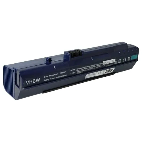 vhbw Akku kompatibel mit Acer Aspire One D250, ZG5 Notebook (8800mAh, 11,1V, Li-Ion)