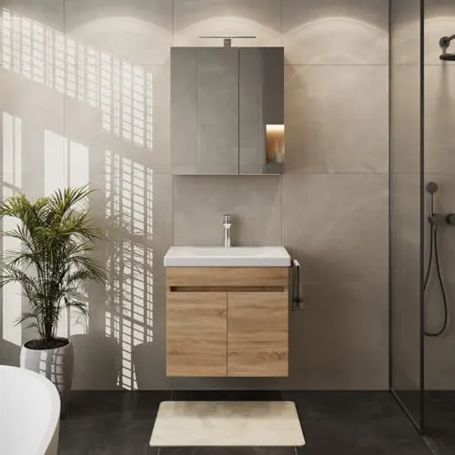 Badmöbel Set in braun von Planetmöbel