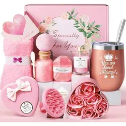 Geschenkset Freundin Mama Schwester Geburtstag 18 40 50 70 Rosa