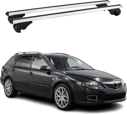 OMAC Dachträger für Mazda 6 Sport Kombi 2002-2007 - Dachgepäckträger aus hochwertigem Aluminium, abnehmbar und wasserbeständig. Ideal für Fahrräder, Skis und mehr – perfekter Begleiter für jedes Abenteuer!