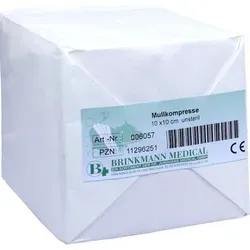 Mullkompressen 10x10 cm unsteril 8fach 100 St