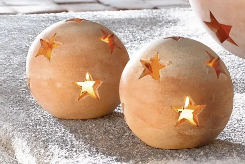 Kugel Sterne 2er Set Gartendeko Skulptur von Frank Flechtwaren