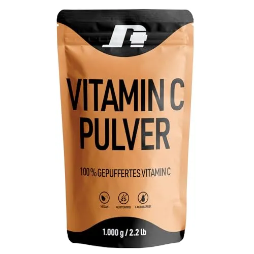 nabatiplus Vitamin C Pulver 1kg 100% rein L-Ascorbinsäure E300 hochdosiert Premium vegan Lebensmittelzusatz GMO-frei - Immun 1.000g nabati+