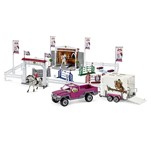 SCHLEICH 72105 Großes Reitturnier mit Pick-Up und Pferdeanhänger