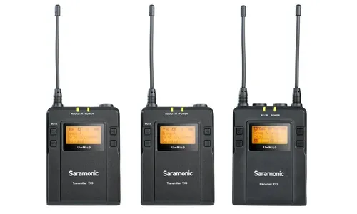 SARAMONIC UwMic9 TX9&TX9&RX9 Mikrofon - Professionelles drahtloses Mikrofon-System für klare Audioübertragung, ideal für Videoproduktionen und Interviews.