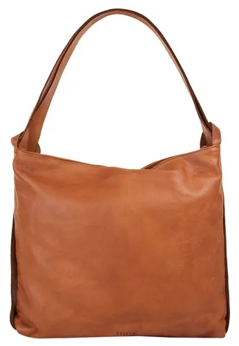 forty° Rucksack-Shopper Damen 020403 cognac - Handtaschen mit 100 % echtem Leder, elastischem Hauptfach und variablen Schulterriemen – perfekt für Alltag und Freizeit.