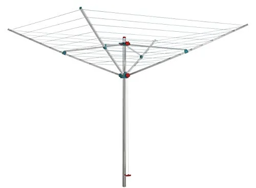 Blome Wäschespinne Alustar XL 40m - Hochwertiger Wäsche Trockner für Garten - Wäscheständer mit 40m Leinen, extra lange Kantenlängen für große Wäschestücke, stufenlos höhenverstellbar und Made in Germany für höchste Qualität.