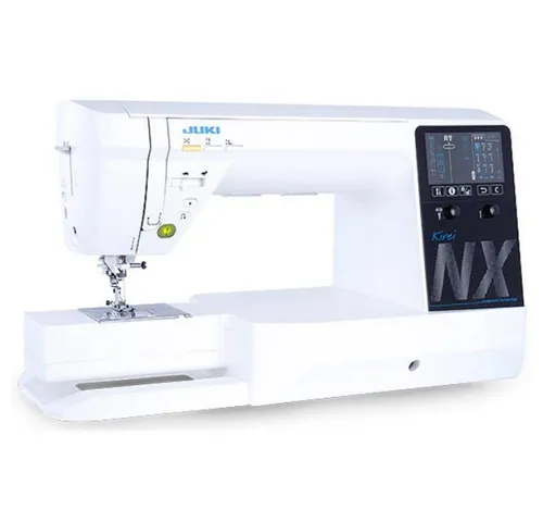 Juki Nähmaschine HZL Kirei NX7 - Nähmaschine mit vollem Funktionsumfang für kreative Projekte, inklusive integriertem Oberstofftransport und großem Nähbereich von 304 mm für komfortables Arbeiten.