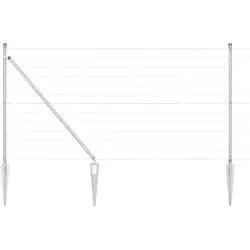 vidaXL Zaun mit Pfosten Silber 1 x 25 m - Robuster Gartenzaun aus hochwertigem Stahl, pulverbeschichtet für Wetterbeständigkeit. Ideal zur Abgrenzung von Gärten und Terrassen, einfach zu montieren und pflegeleicht.