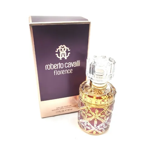 Roberto Cavalli Florence Eau de Parfum für Damen 50 ml - Damendüfte, Chypre-blumiger Duft, der Zartheit und Stärke vereint und Ihre Sinnlichkeit perfekt unterstreicht – ideal für kühles Wetter.
