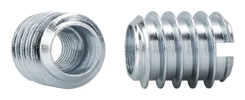 DIN 7965 zn m.Schlitz M 5 x 10 x 12 - 1000 Stk - Einschraubmuttern mit Schlitz, verzinkt für hohe Korrosionsbeständigkeit - ideal für verschiedene Anwendungen in der Metallverarbeitung.