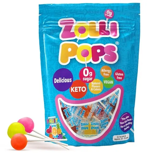 Zollipops Clean Teeth Pops, Anti Cavity Lollipops, Variety Pack, 25 Count by Zollipops