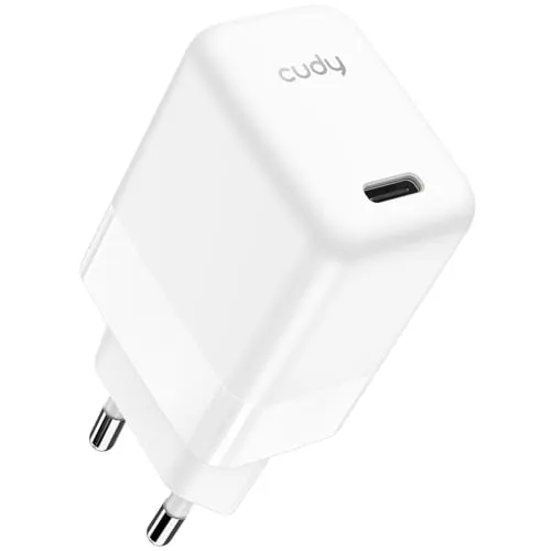 Cudy GAN USB-C-Ladegerät, 30 W, Schnellladegerät Für iPhone, PD/QC 3.0, Kompatibel Mit Samsung, Pixel, iPad, MacBook, Xiaomi, Oneplus, CH30