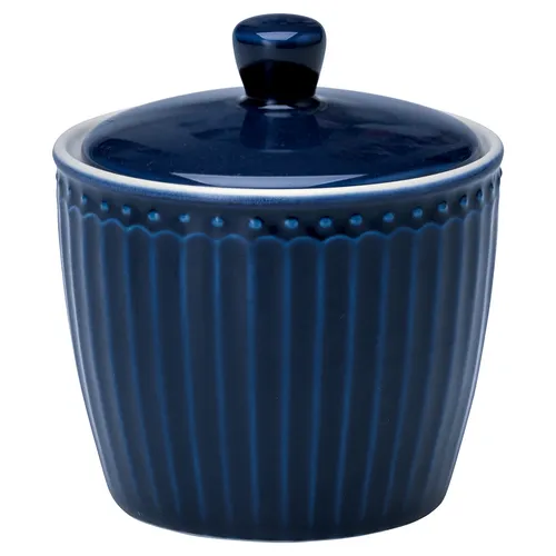 Greengate Zuckerdose ALICE Blau Zuckertopf Everyday Geschirr DARK BLUE Dose