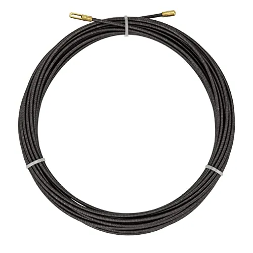 Produktbild REV Einziehilfe für Leitungen und Kabel in Kabelrohr. Stahl Einziehspirale, Kabel Einzugshilfe, 10m, schwarz