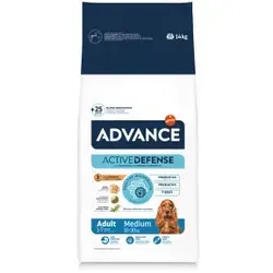 ADVANCE Medium Adult 1-7 Jahre - 14 kg Hundefutter, moderater Protein- und Fettgehalt für gesunde Hunde, stärkt Immunsystem und sorgt für frischen Atem
