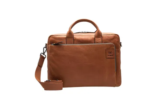 Strellson Aktentasche Hyde Park Briefbag braun - Elegante Ledertasche - Aktentaschen aus hochwertigem Leder in edlem Cognac, ideal für stilvolle Auftritte im Beruf und Alltag.