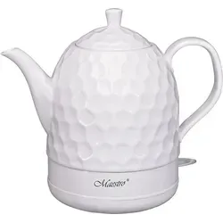 Maestro Keramik Wasserkocher 1L mit 360° Basis MR-072 in weiß von Feel Maestro