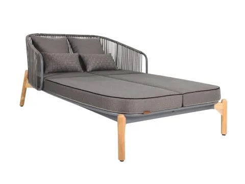 Zebra Pollux Daybed 215x139cm – Teak-Aluminium von Zebra