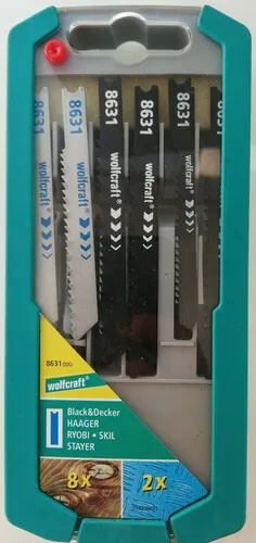 Wolfcraft Stichsägeblätter-Set 10-teilig, Black & Decker Sägeblätter 