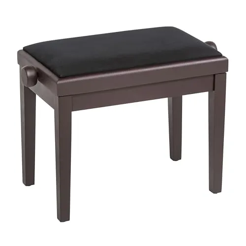 Fame PB-10C RW Klavierbank - Elegante Klavierbank in Palisander Matt Braun, höhenverstellbar von 48-56 cm, mit komfortablem Velour Bezug und integriertem Notenfach. Ideal für Musiker, die Wert auf Stil und Funktion legen.