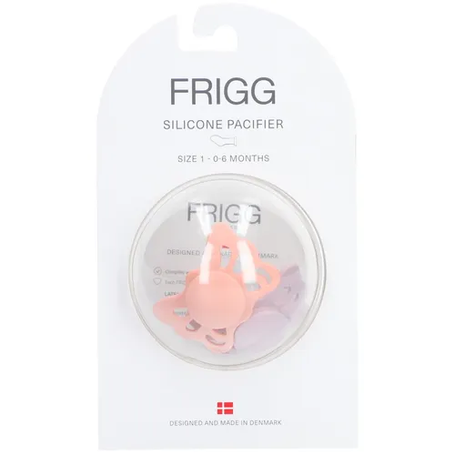FRIGG Silikon Schnuller Schmetterling Flieder - Pfirsich 0-6 Monate