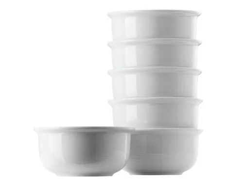 Thomas Porzellan Geschirr-Set Trend weiss Dessertschalen 14 cm, 6-teilig - Elegantes Geschirr-Set aus hochwertigem Porzellan, ideal für stilvolle Desserts und besondere Anlässe.