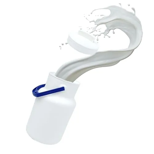 ARTECSIS Milchkanne mit Deckel 2,0L Milchkrug Transportkanne Kunststoff mit Tragegriff