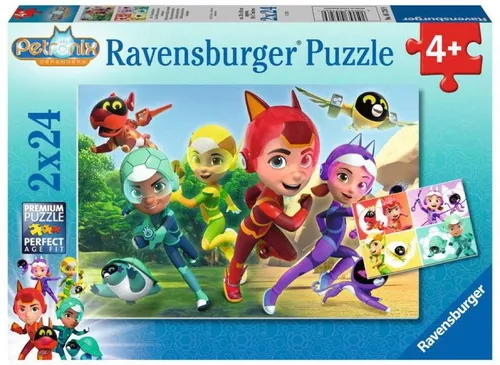 Ravensburger Puzzle 2 x 24 Teile Kinder Puzzle Petronix Defenders Tierschützer 05726, 24 Puzzleteile