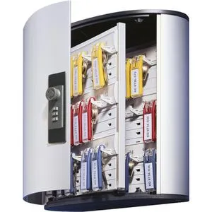 DURABLE Schlüsselkasten KEY BOX silber 1966 für 36 Schlüssel - Schlüsselkästen, robuster Schlüsselkasten für bis zu 36 Schlüssel, ideal für Büros und Organisationen