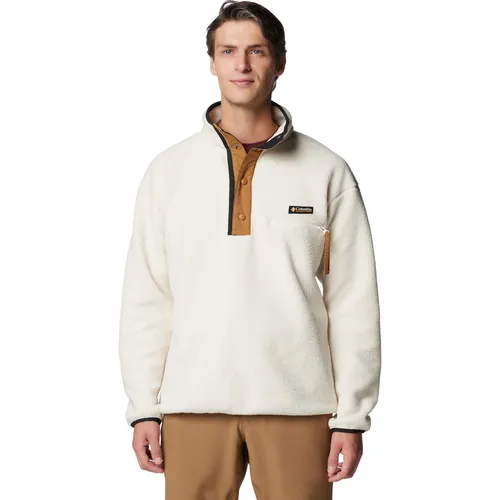 Columbia Helvetia II Half Snap Fleece chalk (191) M - Outdoor Hoodie für Herren, bietet optimale Wärme und Komfort mit einer praktischen Reißverschluss-Brusttasche für wichtige Utensilien.