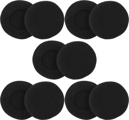 vhbw 10x Ohrpolster kompatibel mit Koss Porta Pro Kopfhörer Headset, Schaumstoff Schwarz, Matt
