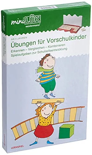 miniLÜK-Set Übungen für Vorschulkinder - Gesellschaftsspiel für Kinder ab 4 Jahren, ideal zur Förderung von visueller Wahrnehmung und Konzentration, inklusive Kontrollgerät und zwei Übungsheften für einen spielerischen Einstieg in die Grundschule.