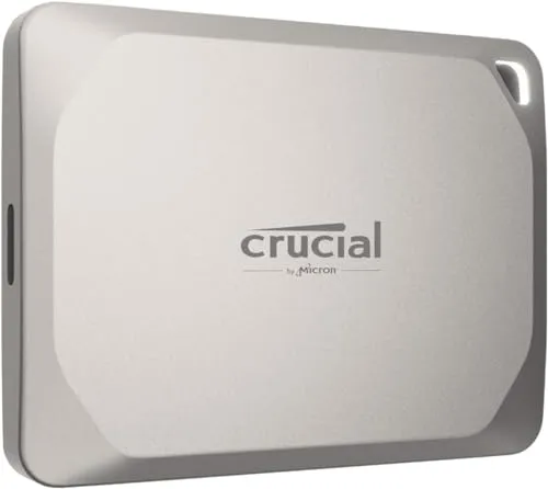 Crucial X9 Pro für Mac 1TB Portable SSD Festplatte, bis zu 1050MB/s Lesen/Schreiben, Mac Ready, IP55 Wasser- und Staubgeschützt, Externe Solid State Drive, USB-C 3.2 - CT1000X9PROMACSSD9B02